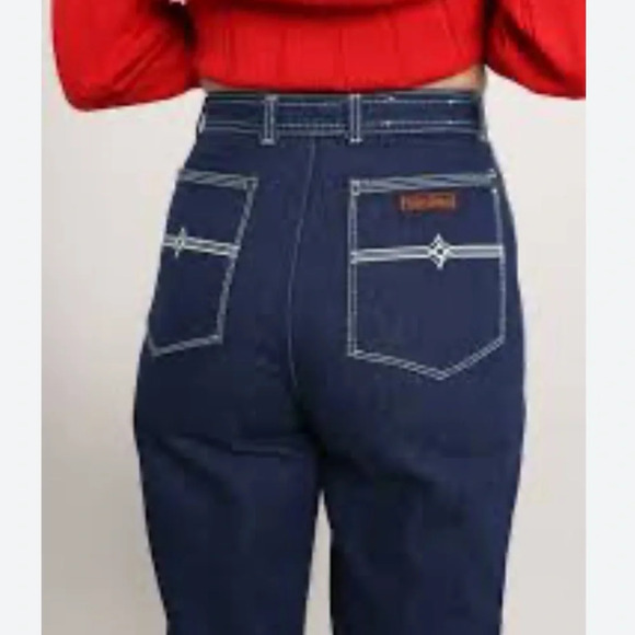 Vintage 80's Bonjour Dark Wash Jeans Size - Picture 5 of 9